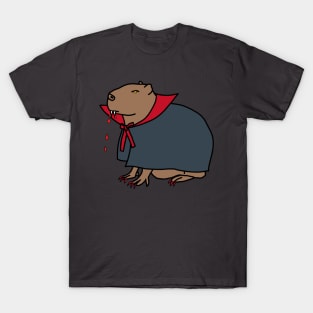 Halloween Horror Vampire Capybara T-Shirt